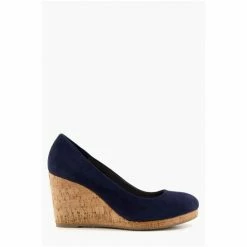Dune London Blue Annibell Wedge Heel Court Shoes -Dune London Sales unnamed file 459