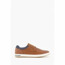 Dune London Brown Trip Textured Trainers