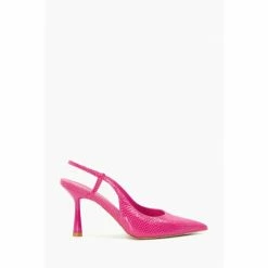 Dune London Pink Cabanna Oval Sprayed Heels