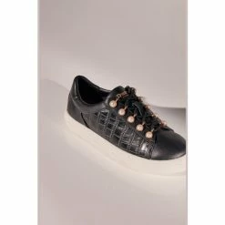 Dune London Girls Leather Pearl-Embellished And Croc-Trim Trainers 7 Dune London Girls Leather Pearl-Embellished And Croc-Trim Trainers -Dune London Sales unnamed file 4720