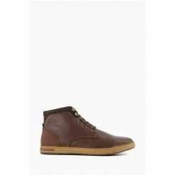 Dune London Brown Visit Collared Hitop Trainers -Dune London Sales unnamed file 4738