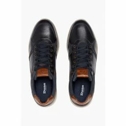 Dune London Thymes Navy Blue Leather Trainers -Dune London Sales unnamed file 4798