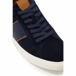 Dune London Blue Tods Melton Suede Cupsole Trainers -Dune London Sales unnamed file 4835