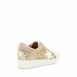 Dune London Dune Girls Gold Elliza Glitter-Embellished Lace-Up Trainers 4 Dune London Dune Girls Gold Elliza Glitter-Embellished Lace-Up Trainers -Dune London Sales unnamed file 4845