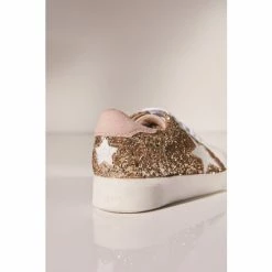 Dune London Dune Girls Gold Elliza Glitter-Embellished Lace-Up Trainers 6 Dune London Dune Girls Gold Elliza Glitter-Embellished Lace-Up Trainers -Dune London Sales unnamed file 4847