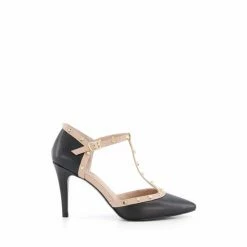 Dune London Cliopatra Black Studded T-Bar Open Court Shoes -Dune London Sales unnamed file 486