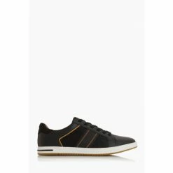 Dune London Black Trues Stripe Panel Trainers