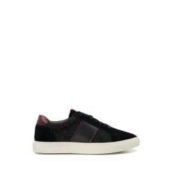 Dune London Tods Melton Black Suede Cupsole Shoes