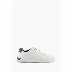 Dune London Womens White Trove Perf Contrast Counter Trainers