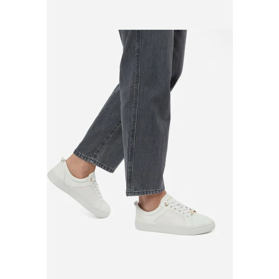 Dune London White Estee Mixed-Material Trainers 7 Dune London White Estee Mixed-Material Trainers - Image 5