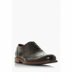 Alternative view of Dune London Pollodium Black Leather Heavy Brogue Shoes