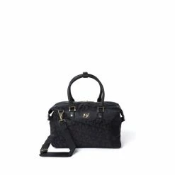 Dune London Oriel Black Monogram Holdall