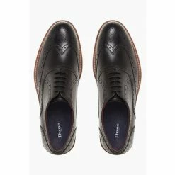 Dune London Pollodium Black Leather Heavy Brogue Shoes -Dune London Sales unnamed file 507