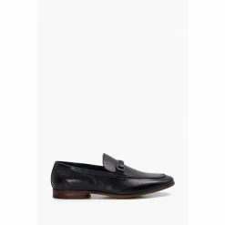 Dune London Black Wf Santino Woven Trim Loafers