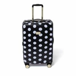 Dune London Black And White Polka Dot 67cm Medium Suitcase