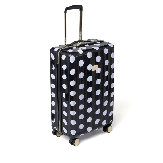 Dune London Black And White Polka Dot 67cm Medium Suitcase 4 Dune London Black And White Polka Dot 67cm Medium Suitcase - Image 3