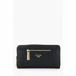 Dune London Black Kallas Stitch Detail Zip Around Wallet -Dune London Sales unnamed file 5169