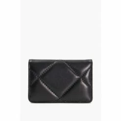 Dune London Knightsbridge Leather Quilted Black Card Purse
