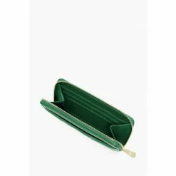 Alternative view of Dune London Green Kingsbury Leather Quilt Zip Aro Purse