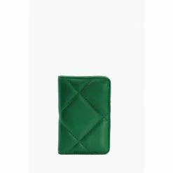Dune London Green Knightsbridge Leather Quilted Purse