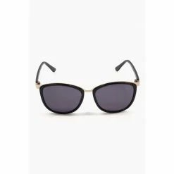 Dune London Black Ginette Metal Brow Glasses