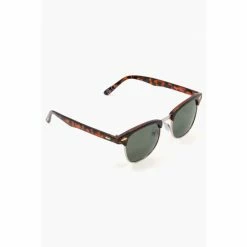 Dune London Brown Objective Retro Half Frame Sunglasses