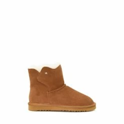 Dune London Welcome Sheepskin Brown Slippers