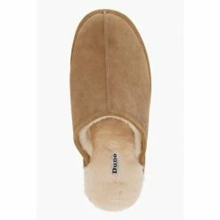 Dune London Tan Grey Forage Warm Lined Mule Slippers -Dune London Sales unnamed file 5316