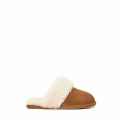 Dune London Wardour Sheepskin Brown Mule Slippers