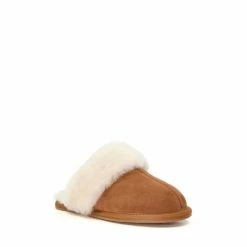 Dune London Wardour Sheepskin Brown Mule Slippers -Dune London Sales unnamed file 5320