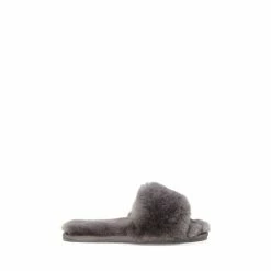 Dune London Grey Wallflower Sheepskin Slippers