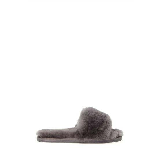 Dune London Grey Wallflower Sheepskin Slippers 3 Dune London Grey Wallflower Sheepskin Slippers