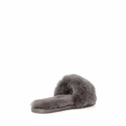 Alternative view of Dune London Grey Wallflower Sheepskin Slippers