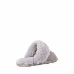 Alternative view of Dune London Grey Wardour Sheepskin Mule Slippers