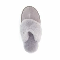 Dune London Grey Wardour Sheepskin Mule Slippers -Dune London Sales unnamed file 5337