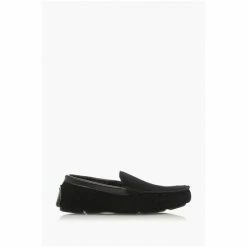 Dune London Black Fern Warm Lined Moccasin Slippers -Dune London Sales unnamed file 5347