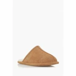 Alternative view of Dune London Fir Warm Lined Brown Mule Slippers