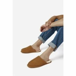 Dune London Fir Warm Lined Brown Mule Slippers -Dune London Sales unnamed file 5352