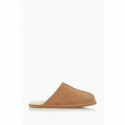 Dune London Fir Warm Lined Brown Mule Slippers -Dune London Sales unnamed file 5353
