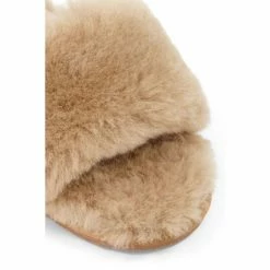 Dune London Wallflower Brown Sheepskin Slippers -Dune London Sales unnamed file 5363