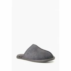 Alternative view of Dune London Grey Forssee Sheepskin Mule Slippers