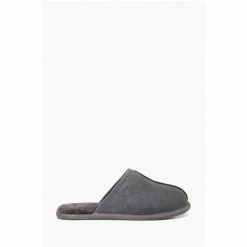 Dune London Grey Forssee Sheepskin Mule Slippers -Dune London Sales unnamed file 5369