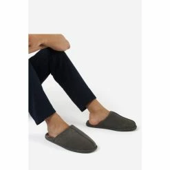 Dune London Grey Fir Warm Lined Mule Slippers -Dune London Sales unnamed file 5374