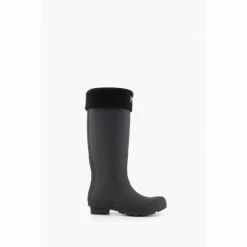 Dune London Black Tellie High Leg Wellies