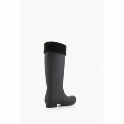 Dune London Black Tellie High Leg Wellies -Dune London Sales unnamed file 5396