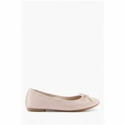 Dune London Gold Harpar 2 Embossed Ballet Pumps -Dune London Sales unnamed file 544