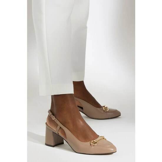 Dune London Natural Cassie Snaffle Trim Sling Backs Shoes 8 Dune London Natural Cassie Snaffle Trim Sling Backs Shoes - Image 6