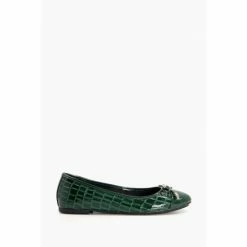 Dune London Green Hartlyn Ballerina Shoes