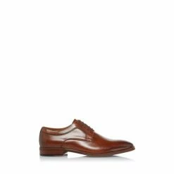 Dune London Brown Sparrows Lace-Up Wide Fit Gibson Shoes
