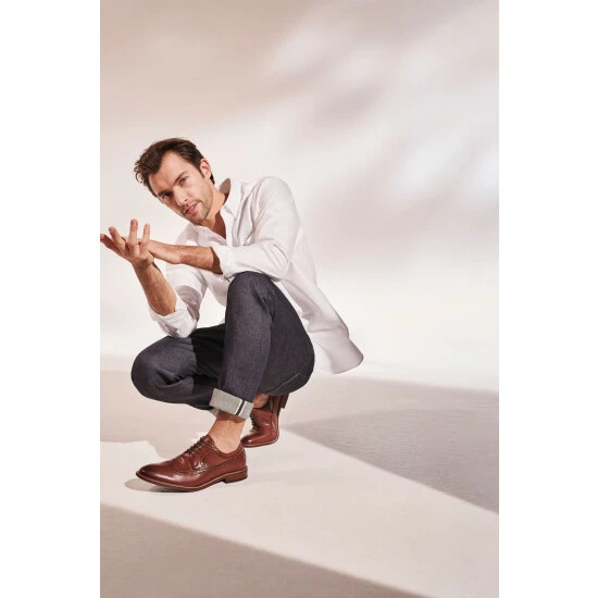 Dune London Brown Superior Leather Wingtip Brogue Shoes 4 Dune London Brown Superior Leather Wingtip Brogue Shoes - Image 2